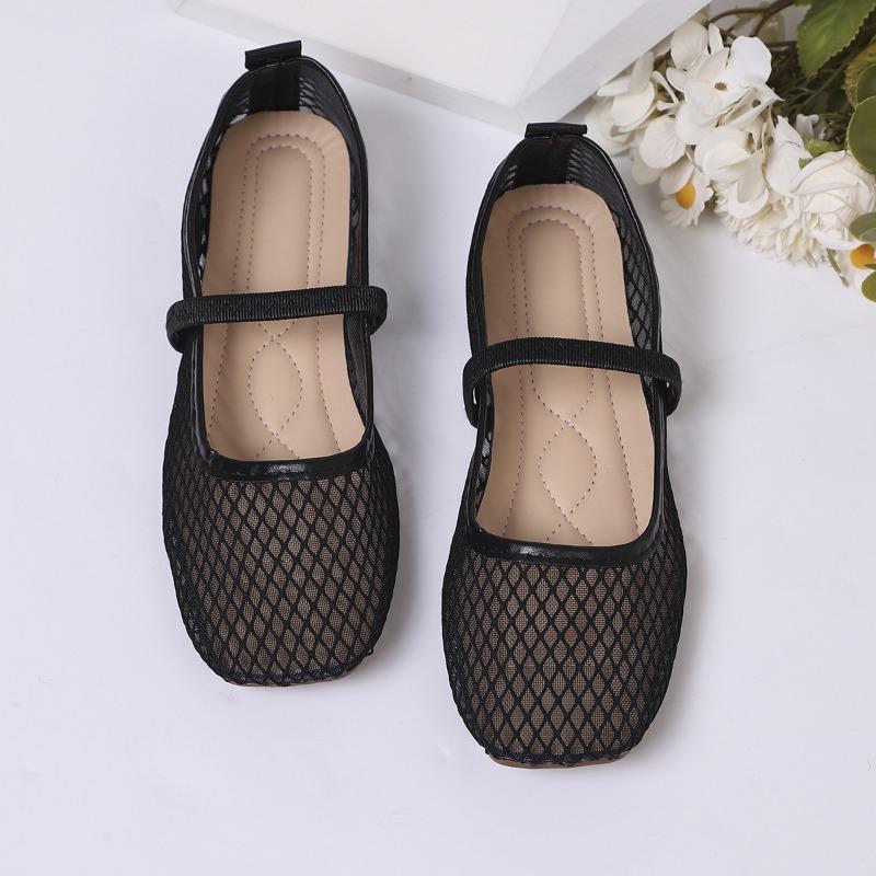 Women S Breathable Mesh Hollowed Mary Jane Shoes For Spring Summer