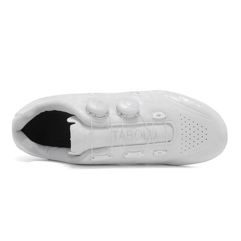 Men's White Male Self-Locking Cleat Non-slip Speed Bicycle Shoes New Road Cycling Shoes Women Spd Racing Sneakers Lightweight