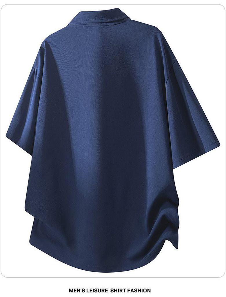 Men's Summer Lightweight Lapel Short Sleeve Casual Top