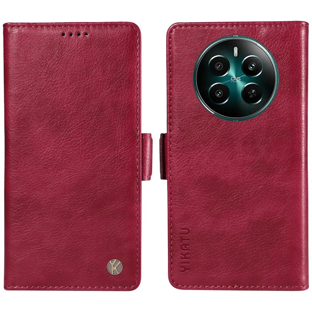 YIKATU YK-007 For Realme Narzo 70 5G/Narzo 70 Pro 5G/P1 5G/12 4G/12+ 5G Case Side Buckle PU Leather Phone Cover Litchi Texture