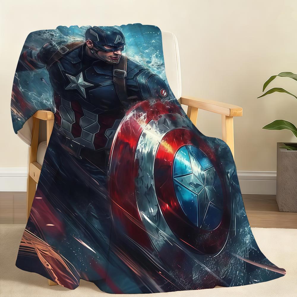 

Superhero C-Captain A-America Blanket Soft Throw Blanket for Home Bedroom Bed Sofa Picnic Travel Office Rest Cover Blanket Gift 150x200cm