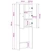 Bathroom Cabinet BREDA Sonoma Oak 66 X 25.5 X 190 Cm