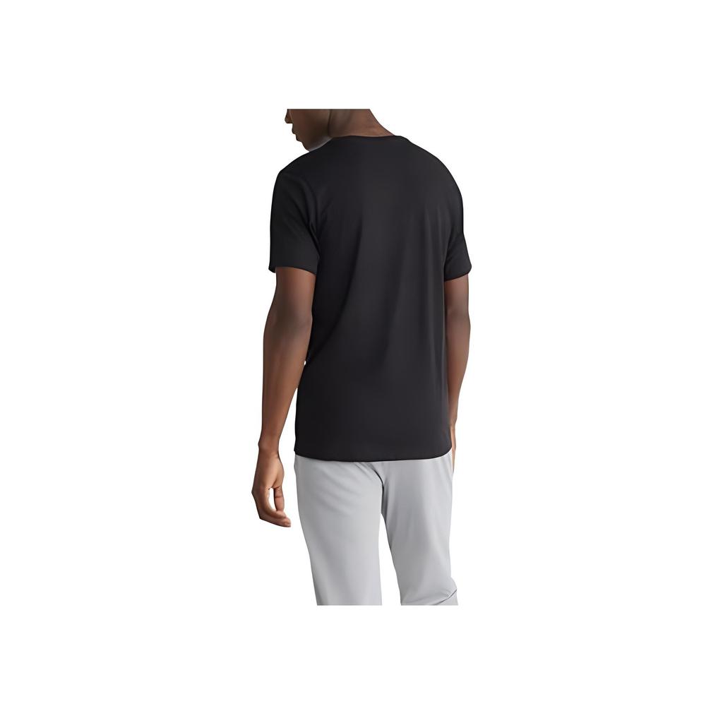 Calvin Klein Letter Print Solid Color Crew Neck Short Sleeve T-Shirt Men Tops Black NP2379O-001
