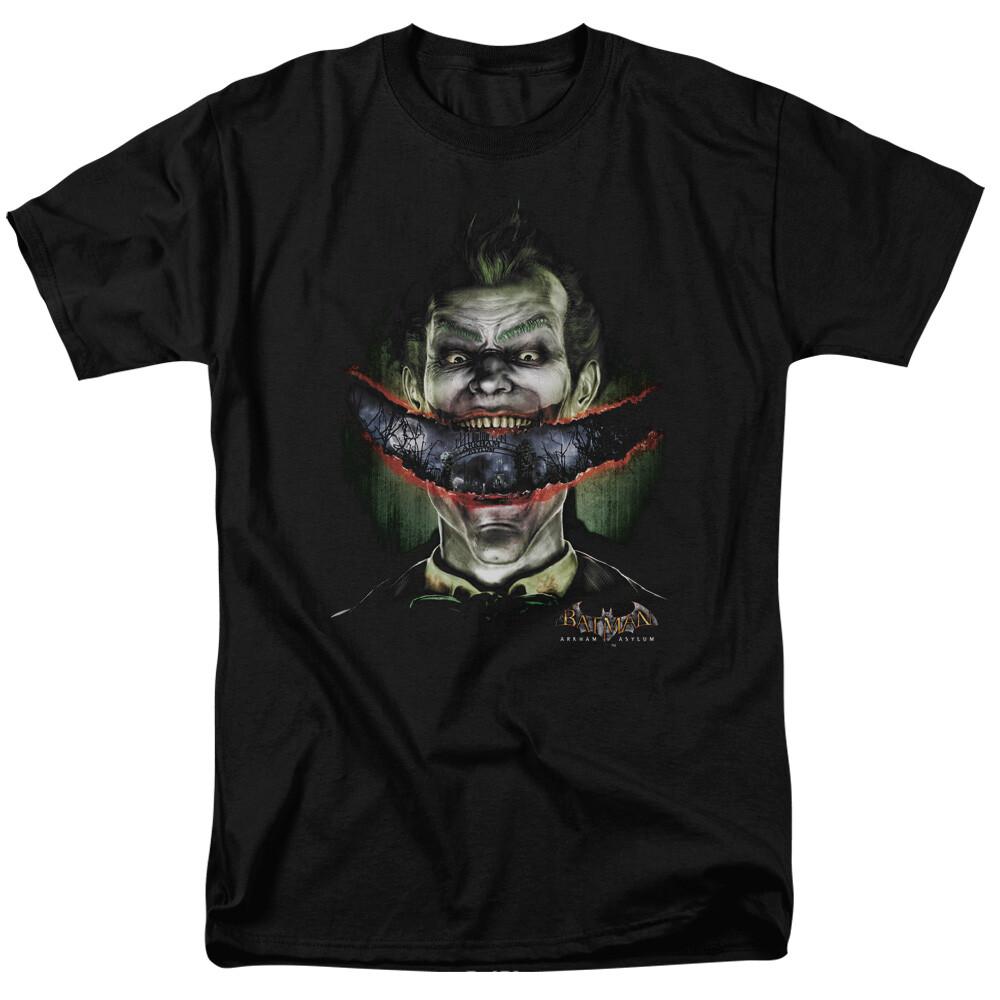 Batman Joker Crazy Lips T Shirt Licensed Comic Book Tee Black XXL