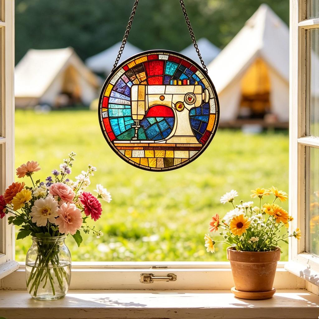 Buntglas Fenster Hängende Puzzle Anhänger Garten Küche Wintergarten Heimdekoration
