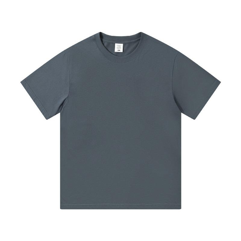 Summer new product cool antibacterial pure cotton round neck T-shirt men's and women's casual loose and versatile solid color half-sleeve short inside