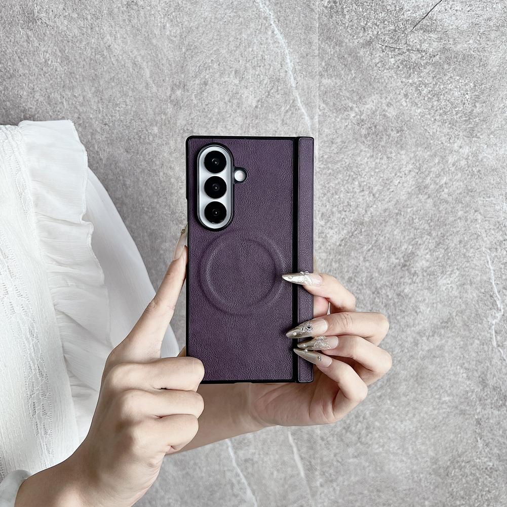 Retro Automatic Spring Hinge Magnetic Glass Protective Film Case For Samsung Fold 7 Fold Galaxy Z Fold 6 5 4 3 Protection Cover