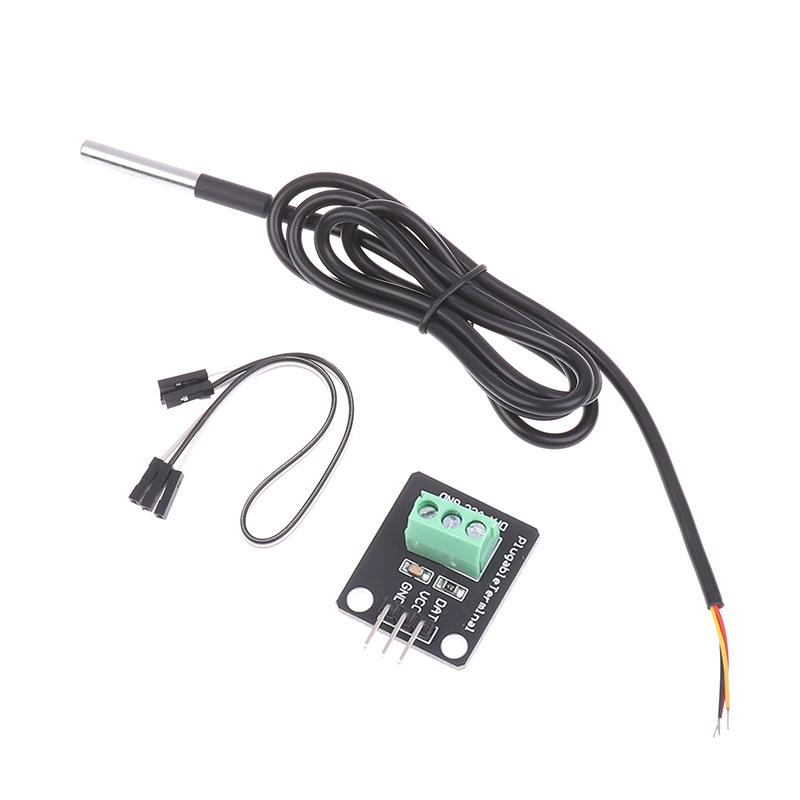 

Ds18B20 Temperature Sensor Module Waterproof Digital Sensor Cable Stainless Steel Probe Terminal Adapter For Arduino Module and Line