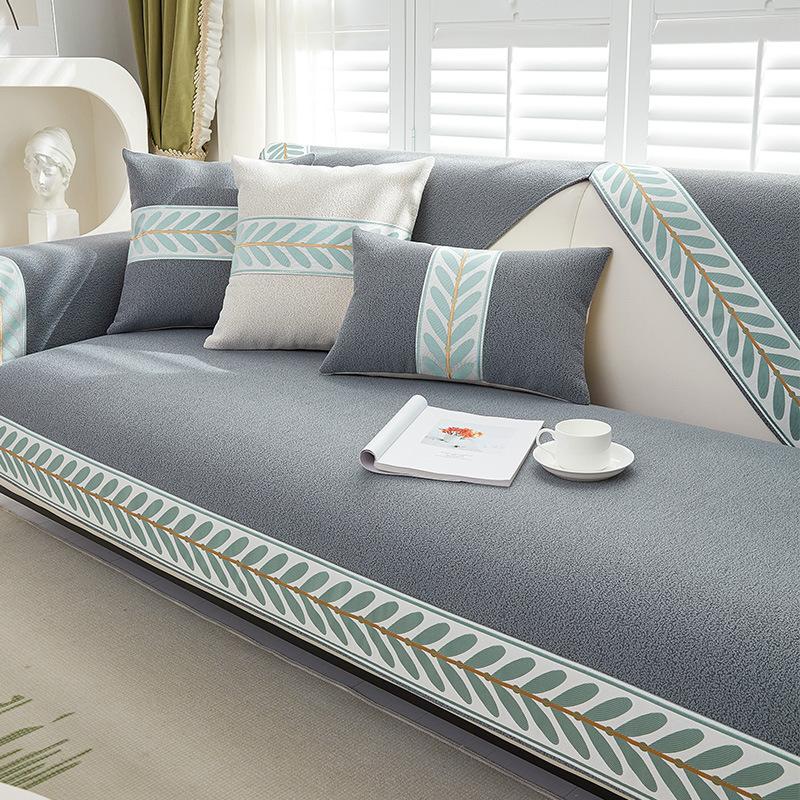 

Новая четырехсезонная универсальная диванная подушка из синели, современный простой нескользящий универсальный универсальный чехол для дивана, тканевый чехол 70*70cm