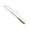 Solid Wood Handle Kitchen Whisk Mini Wire Design Mini Egg Beater Stainless Steel Wire Beating Function Stainless Steel Whisk