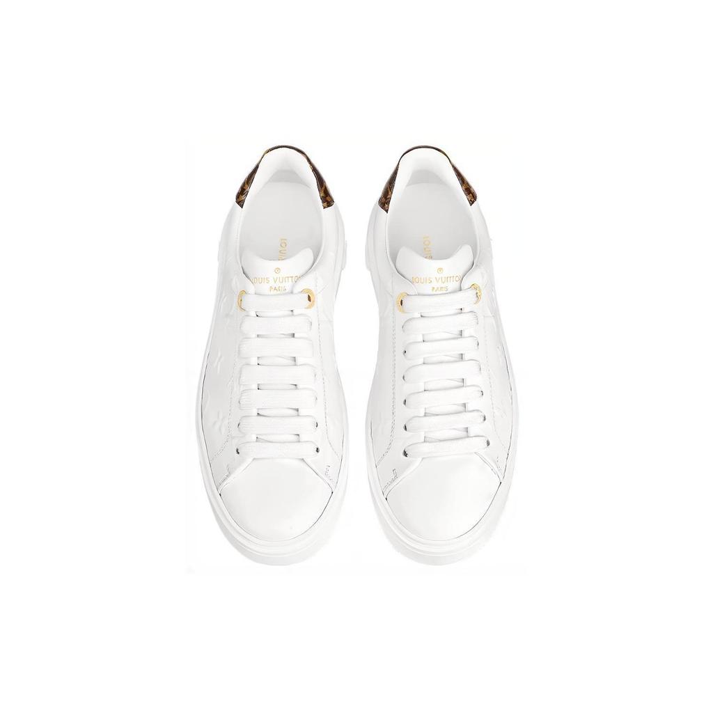 Louis Vuitton Time Out Sneakers 'White With White Monogram' Women's 1A9HBT