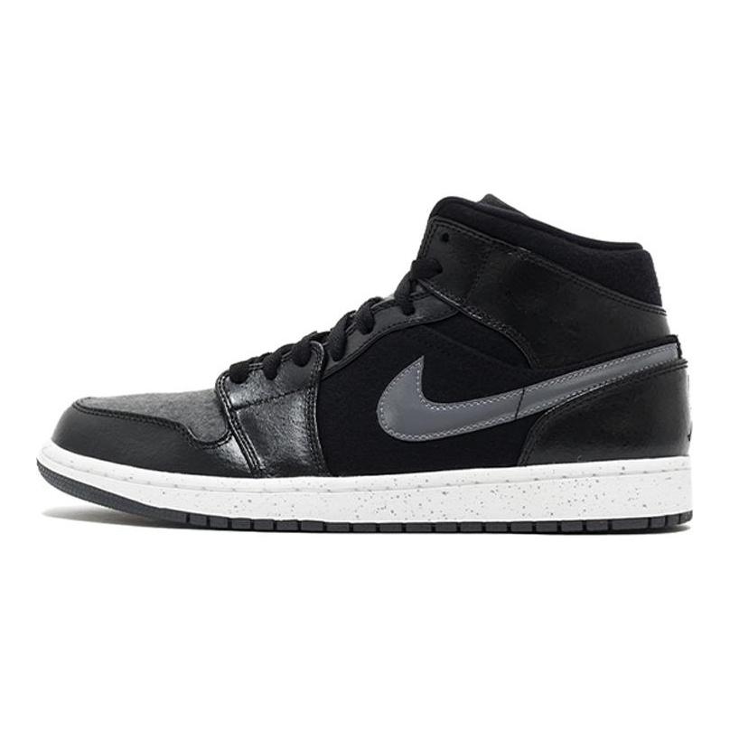 Jordan 1 Mid Premium Winterized Black Grey 852542-001