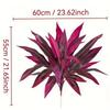 Realistic Leaves Fake Tropical Palm Plants Plastic Shrub Cordyline Fruticosa Plants  Living Room