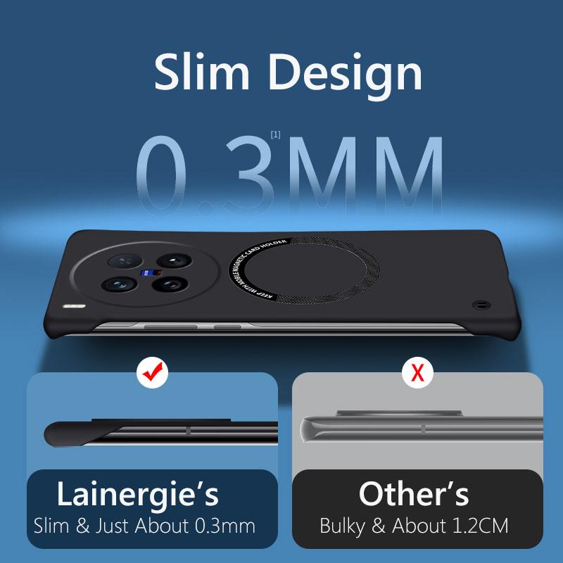 Frameless Magnetic For Magsafe Slim Case For VIVO X200 Ultra X200Ultra 5G Wireless Charging Hard Back Cover