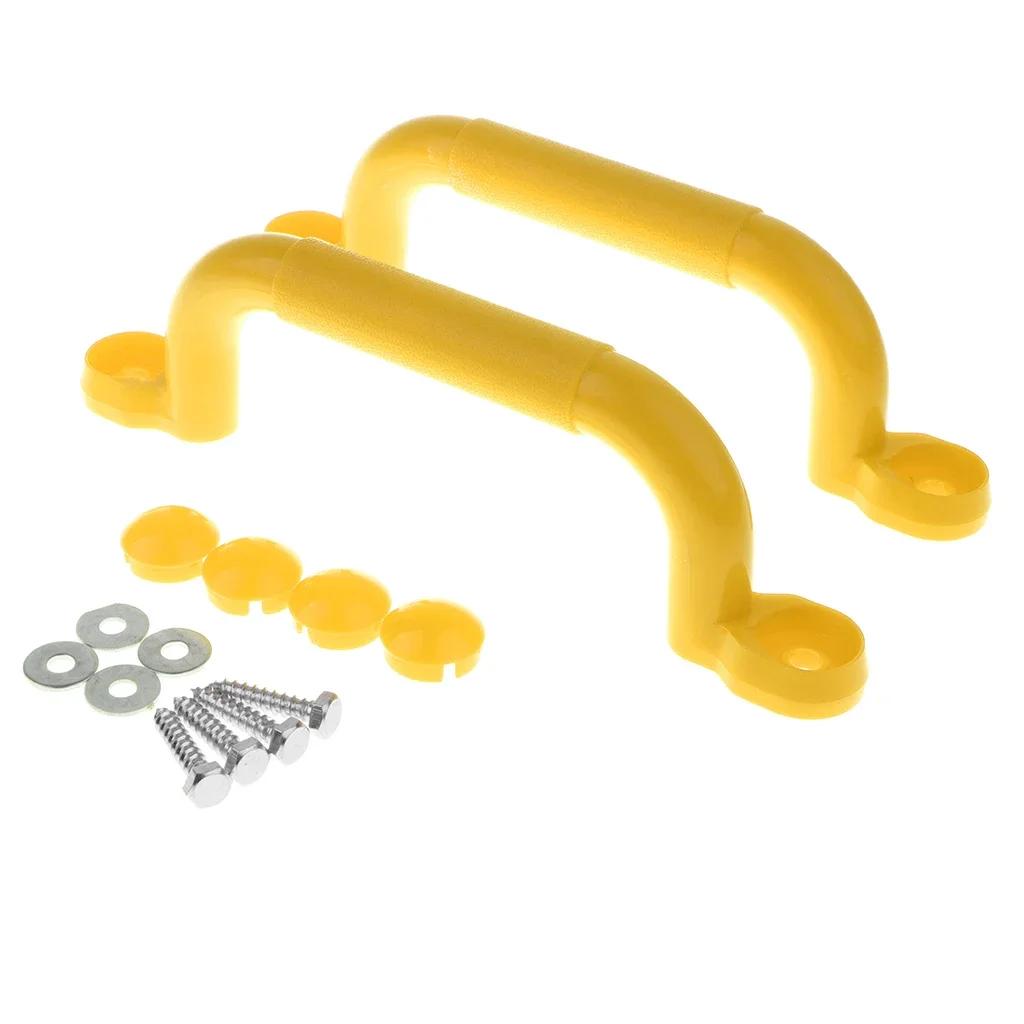 Children Playground Equipment Accessories Colorful Plastic Handle Playhouse Grab Handle Jungle Gym Backyard Playhouse Treehouse