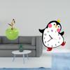 Ceramic Fruit Sculpture And Wooden Penguin Wall Clock Combination for Home Decoration Artistic