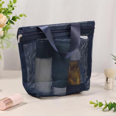 Portable Travel Mesh Shower Bag for Bath Toiletry Bag Tote Storage Bags Handbags Organizer Hanging Cosmetic Pouch