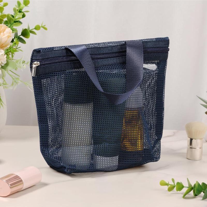 Tragbare Reise-Netz-Duschtasche für Bad-Kulturbeutel Tragetasche Aufbewahrungstaschen Handtaschen Organizer Hängende Kosmetiktasche