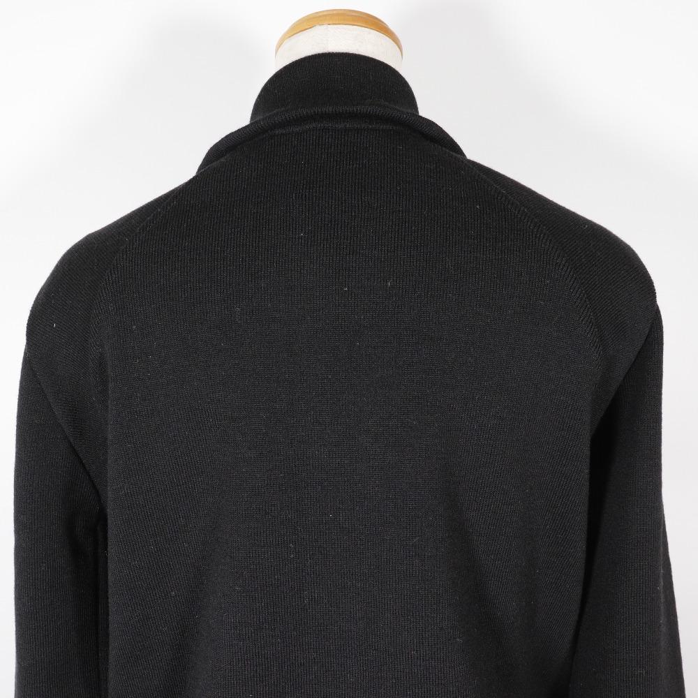 Chanel Sports Line Cardigan P22075V01420 Side Logo 03A Black Wool Women Used