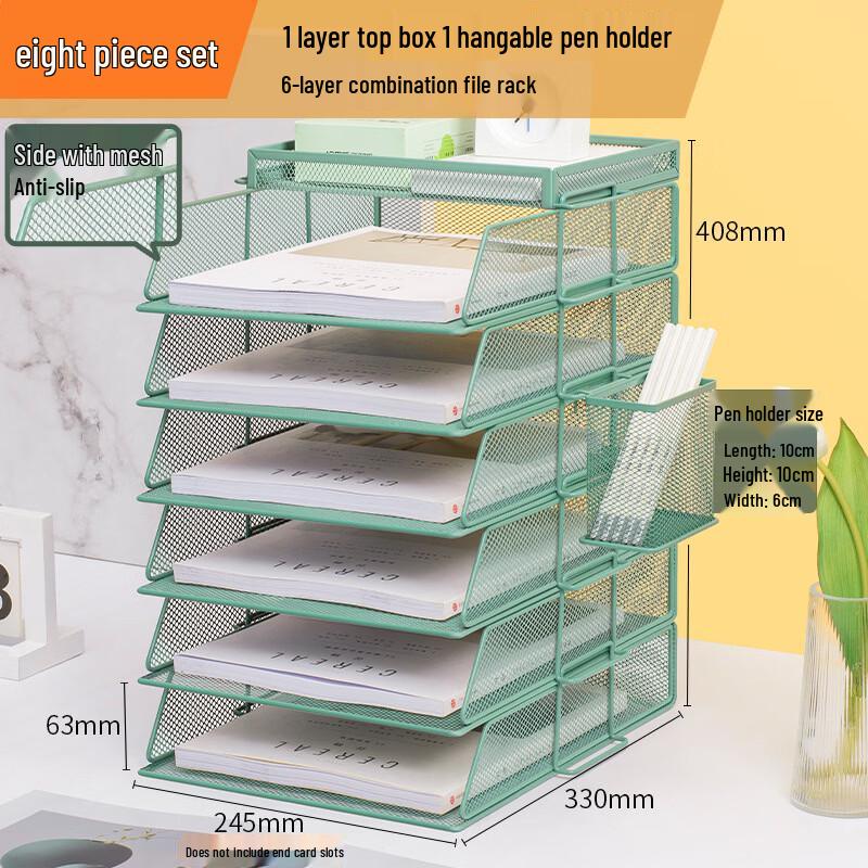 Handun 7-Tier Vertical Metal File Organizer