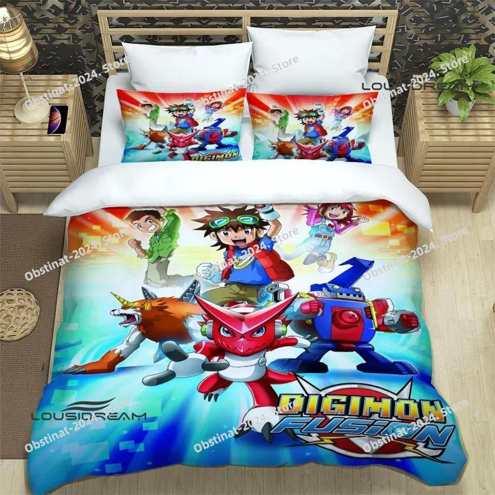 Digimon cartoon printed Bedding Sets exquisite supplies set duvet cover bed comforter set bedding set luxury birthday gift