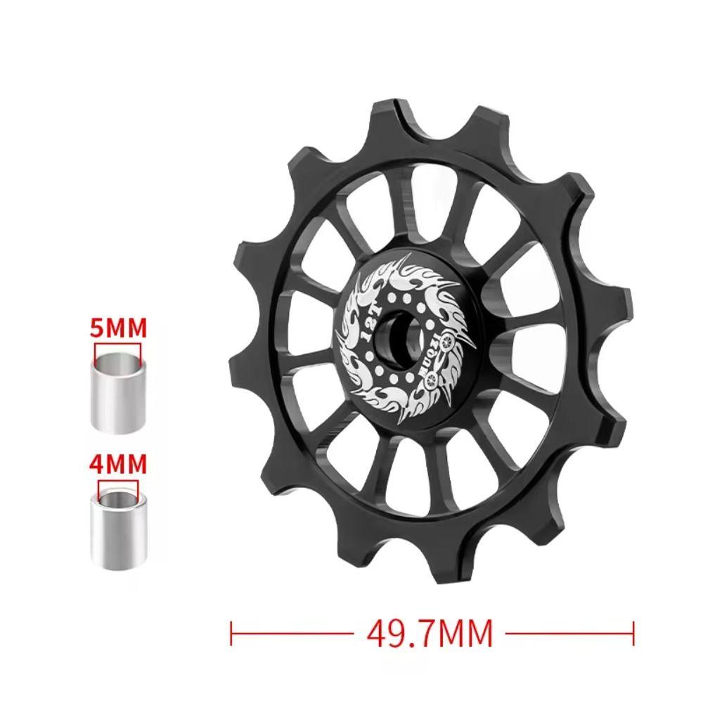 12T Bicycle Rear Derailleur Bearing Aluminum Alloy Positive Negative Tooth Bike Rear Derailleur Pully Ceramic Bearing
