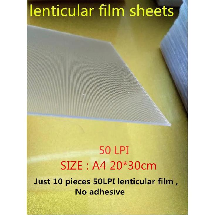 10 db 50 LPI & 75LPI &100LPI &160LPI Lencsefólia Lap a 3D Fotó Készítéshez Lencsefólia