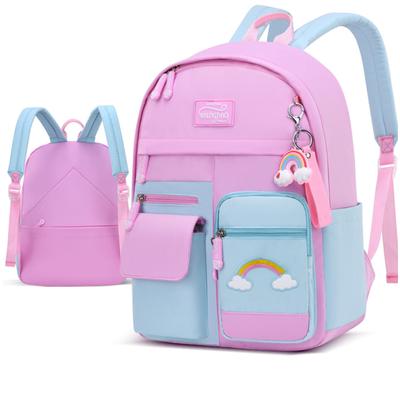 Girl Backpacks Nylon Bookbag Elementary Cute School Bags Cartoon Anti-theft Daypack for Kids Students Children