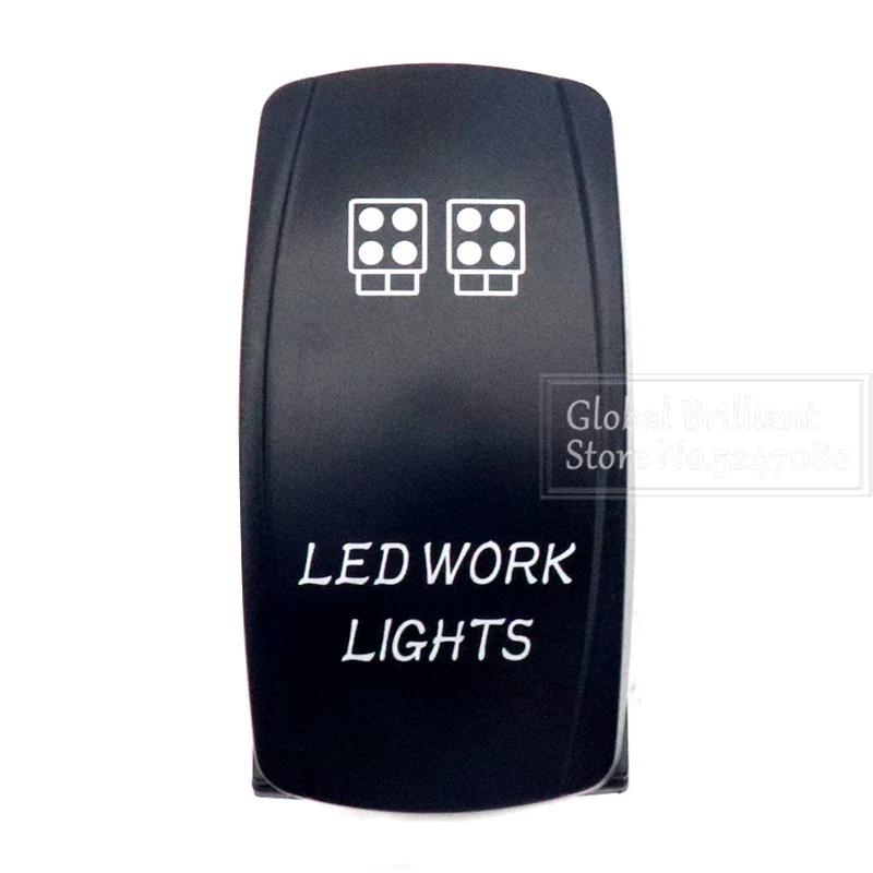 For Car Truck Marine 12V/20A 24V/10A Boat Rocker Switch Toggle 5Pin SPST / 7Pin DPDT ON-Off Switch with LED Light