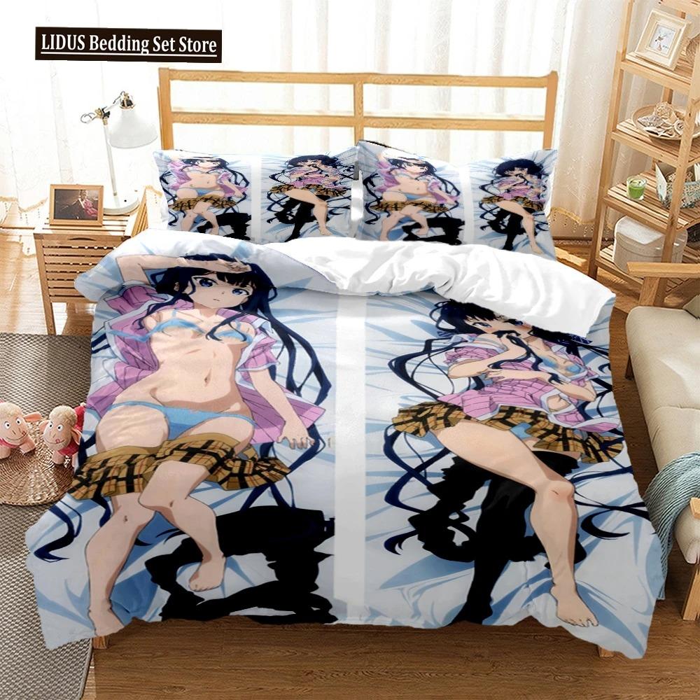 Sexy Beauty Kamado Bettwäscheset Anime Demon Slayer Bedruckte Bettbezüge Kissenbezüge Bettdecke Bettwäscheset Bettwäsche