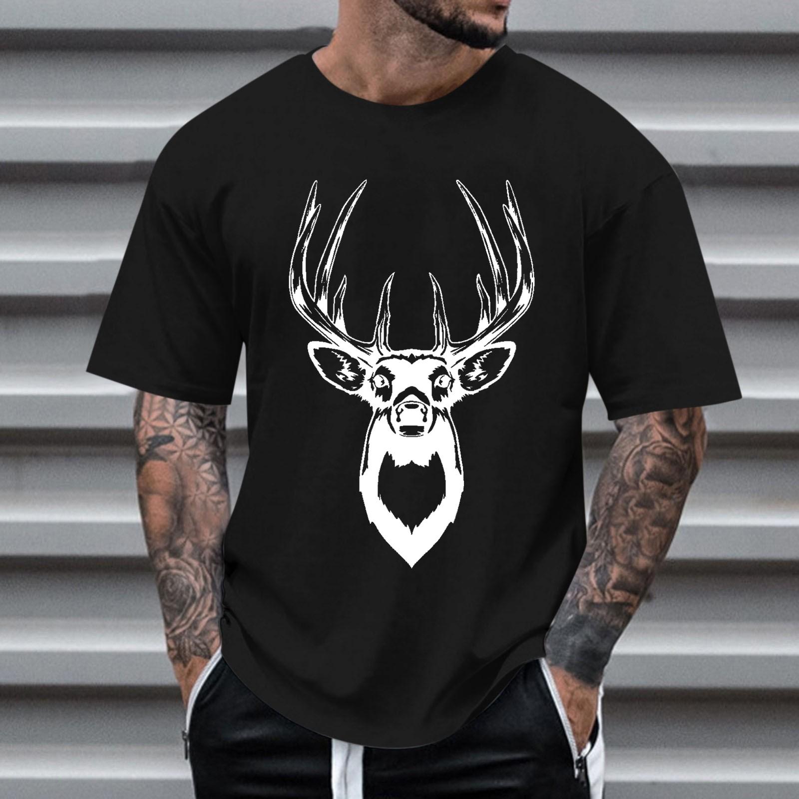 

Мужская повседневная футболка с короткими рукавами и нижней рубашкой с рукавами реглан M чёрный