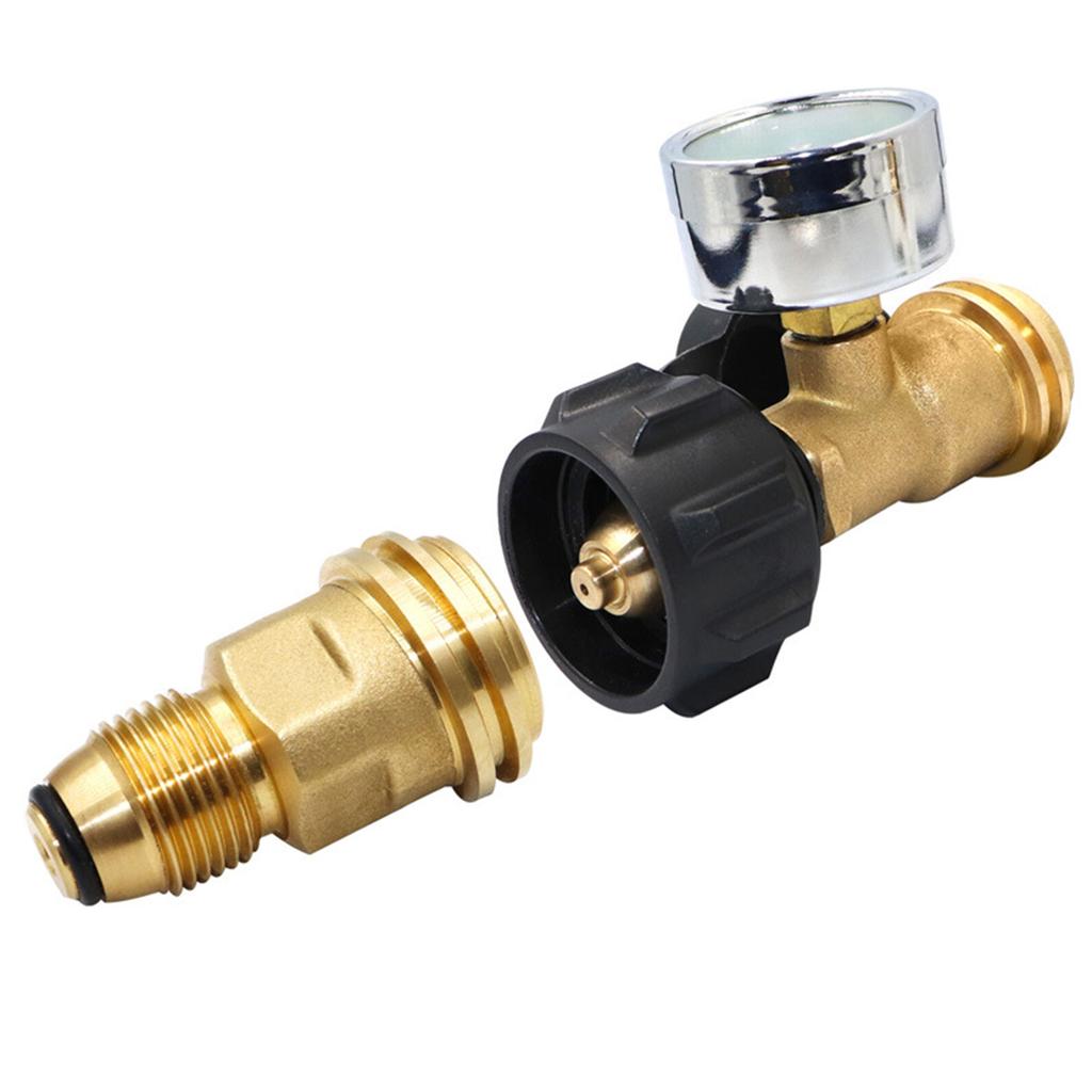 Propane LP TANK POL Service Valve to QCC Outlet Brass Adapter Part Camping Outdoor Propane Inflation Connector Gas Stove