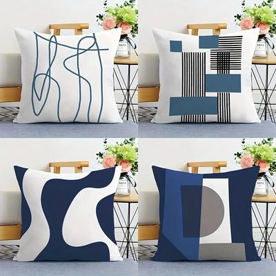Home Decor Abstract Geometric Pattern Digital Printing Pattern Cushion Cover For Sofa Bedroom Car Pillow Cover