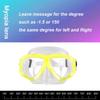 -1.5 To -8.5 Myopia Adults Silicone HD Clear Anti Fog Diving Eyewear Masks Custom For Left Right Eyes Different Degrees