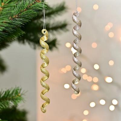 4 Stück Weihnachts-Eis am Stiel Eispick Anhänger Weihnachtsbaum Hängende Ornamente Geschenk Natal Navidad Frohe Weihnachten Dekorationen
