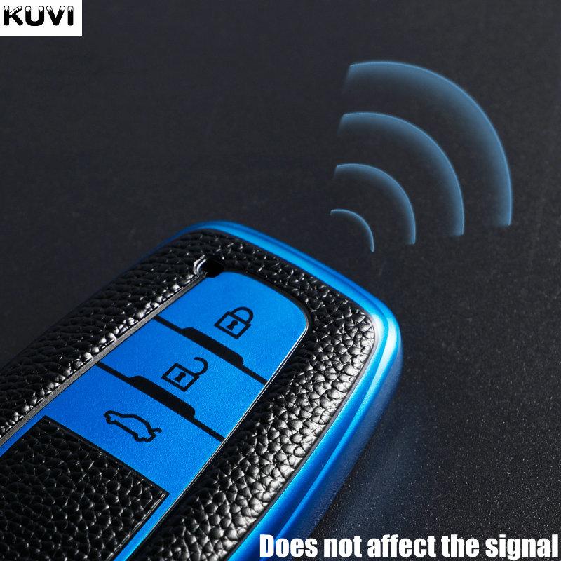 Leather Tpu Car Remote Key Case Cover Shell Fob For Toyota Corolla Prius Camry Chr C-Hr Rav4 Altis Land Cruiser Prado Keyless