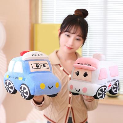 30cm Car Plush Toy Lovely Police-Car Taxi Ambulance Plushies Po Props