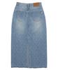 Deliscent Denim Jacquard Long Skirt [Blue]