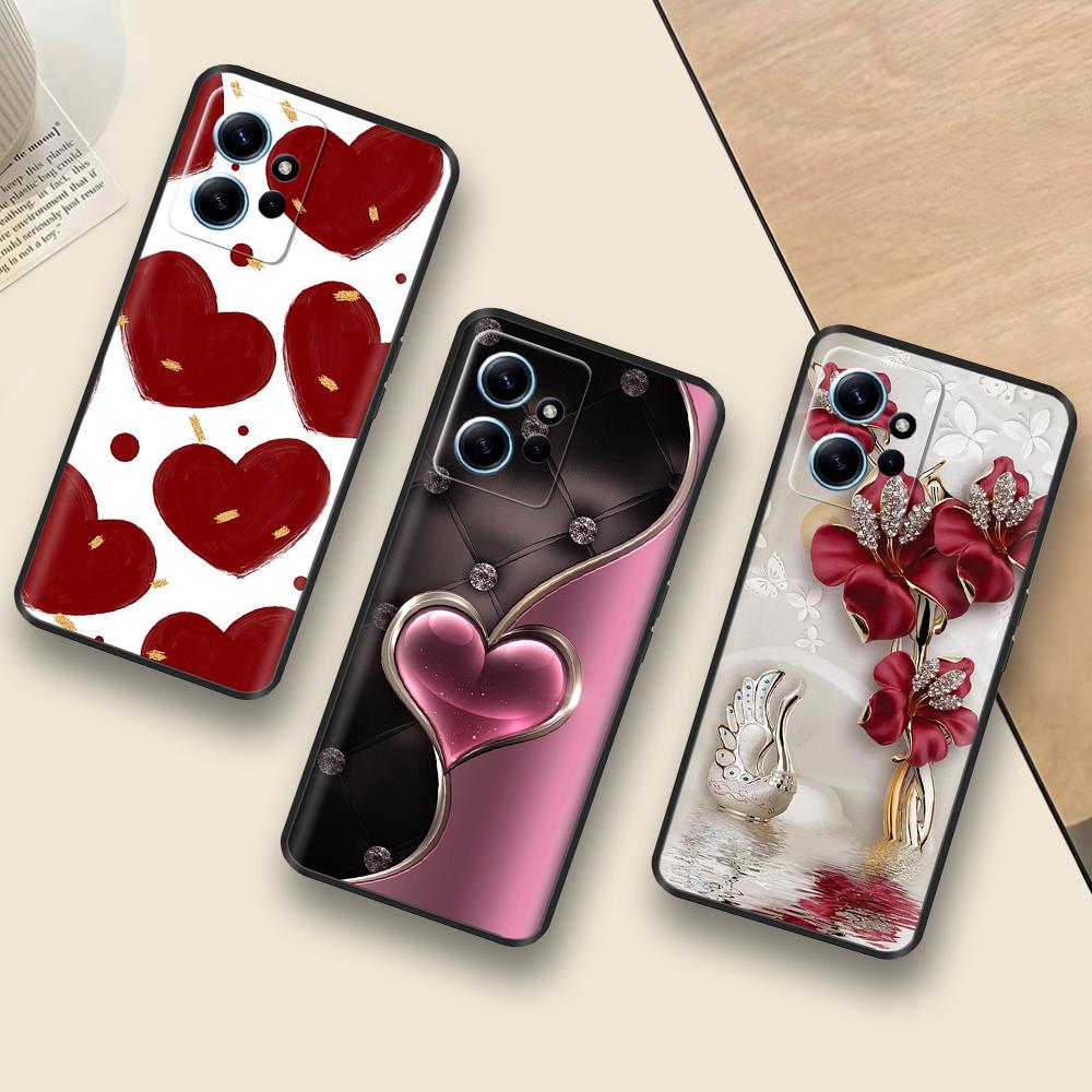 For Xiaomi Redmi Note 12 4G Case Cute Painted Flower Back Cover Full Protection Soft TPU Coque For Redmi Note 12 4G Phone Cases