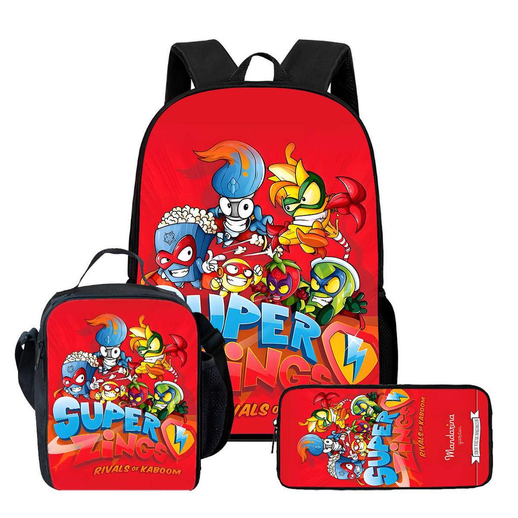 Super Zings Student Learning Essential Comfortable School Bag Cross-Border Co-Ed Backpack