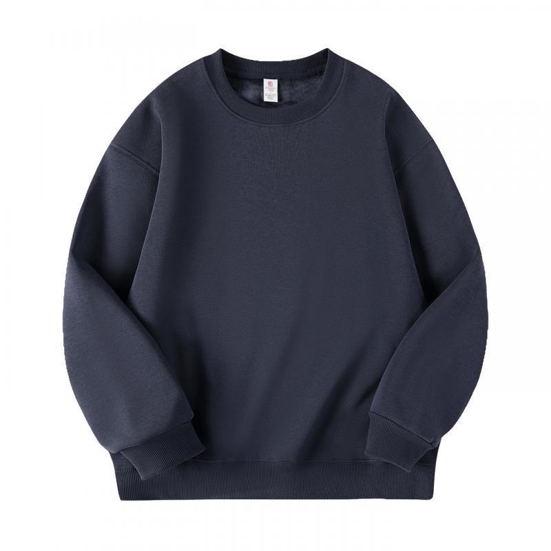 Men s Versatile Round Neck Plus Velvet Hoodie - Autumn/Winter Collection 3X-Large