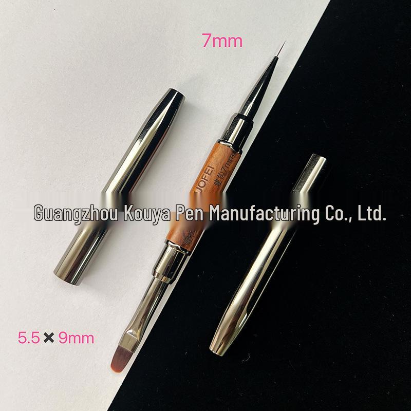 Double-Ended Wooden Handle Nail Art Brush - Special Line Drawing & Gel Polish Pen