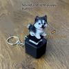Funny Husky Pig Keychain Rechargeable Button Keychain Luminous Pendant For Stress Relief Decor Gift Toys
