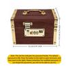 Large Capacity Wooden Money Bank Retro Treasure Storage Box Jewelry Box Piggy Bank  Bill Storage
