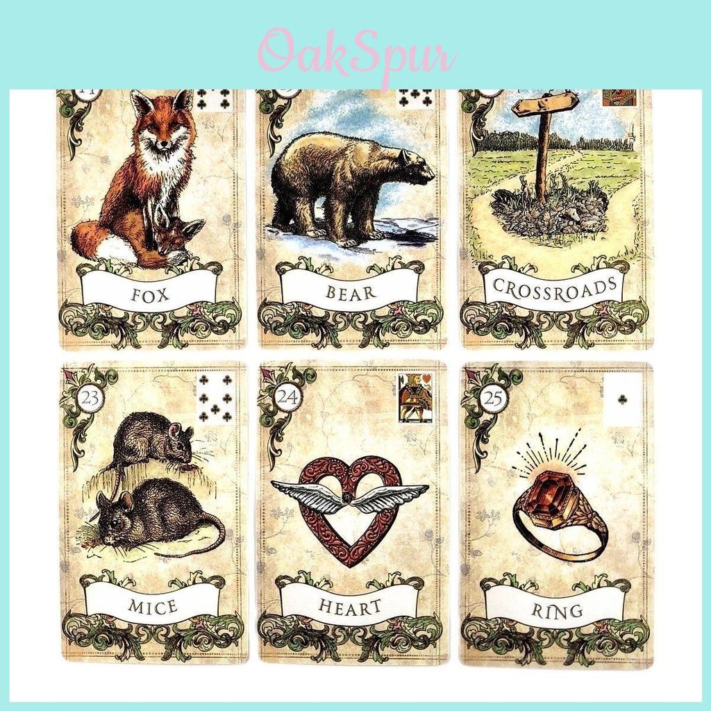 Old Style Lenormand Paper Card Set With Storage Bag For Casual Play And Collectors