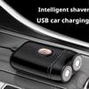 Mini Rasoio Elettrico Doppia Testa Rotante Lavabile 40dB Silenzioso Portatile