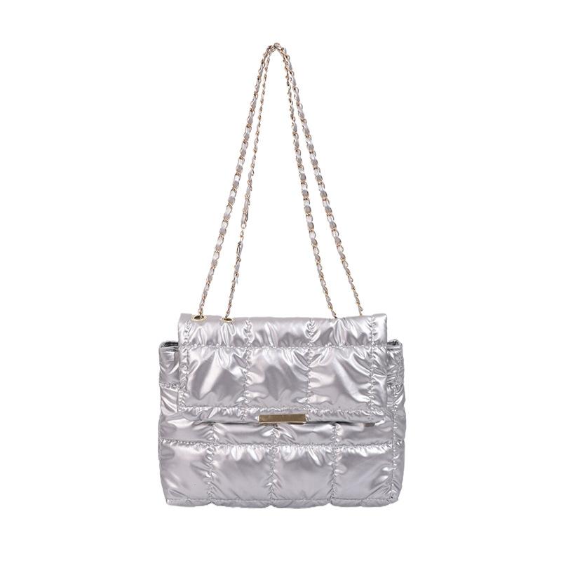 Fashion plaid embroidery thread underarm shoulder bag women's winter new cotton clothing bag light casual portable messenger bag