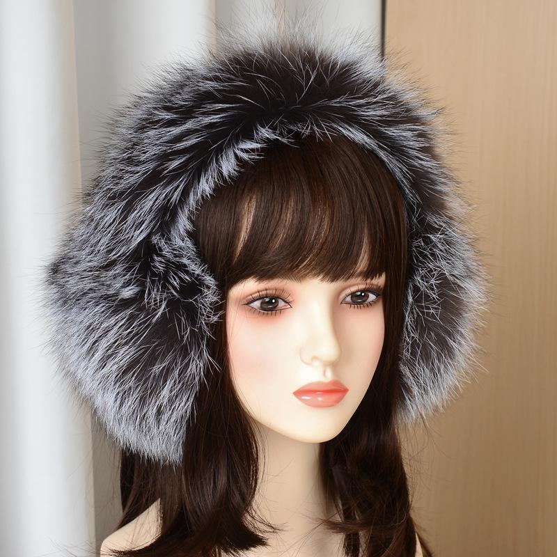 Women's Cute Fox Fur Earmuffs - Warm Winter Ear Warmers