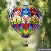 1 Pcs 2D Acrylic Hot Air Balloon Light-Collecting Device Flower Window Pendant Garden Home Decoration