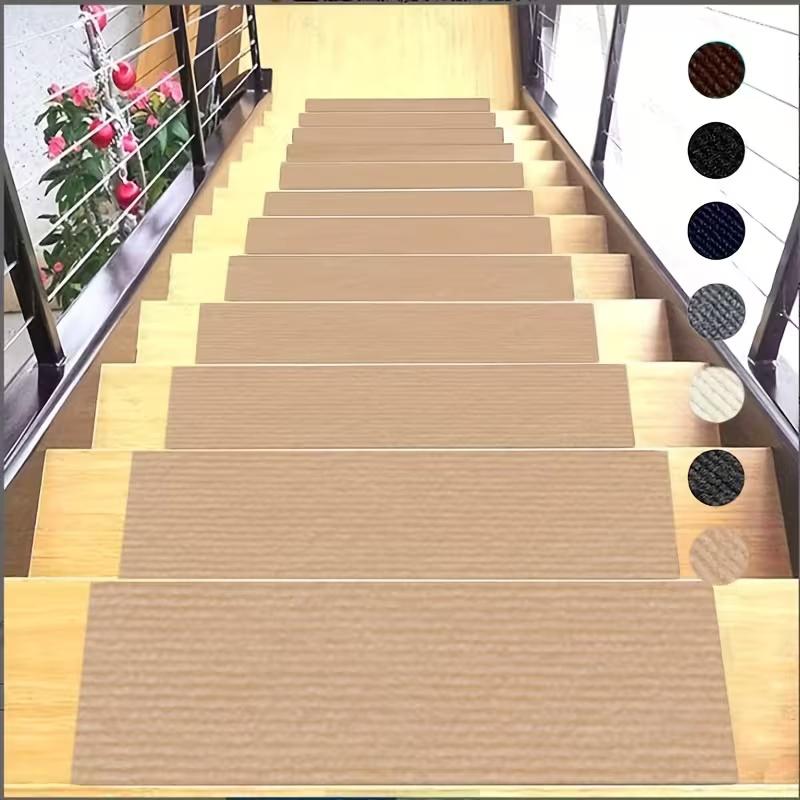 1pc Non-Slip Carpet Stair Treads Mats 20x80cm Self-adhesive Machine Washable Home Improvement Decoration Products